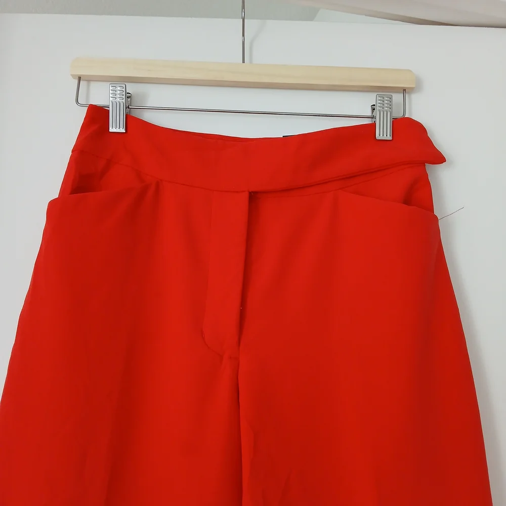 Express Red Wide-Leg High-Waist Pants NWT - Picture 3 of 6